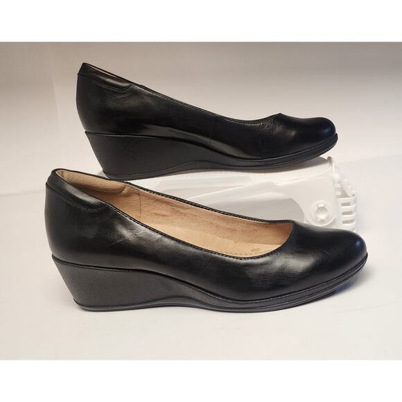 Dexflex Comfort Women's Dusk Black Low Wedge Heel Shoes Size 12W - Picture 2 of 11